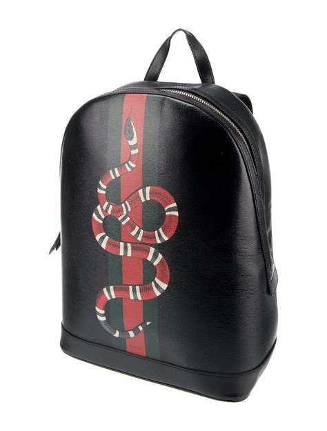 gucci snake dome leather backpack.